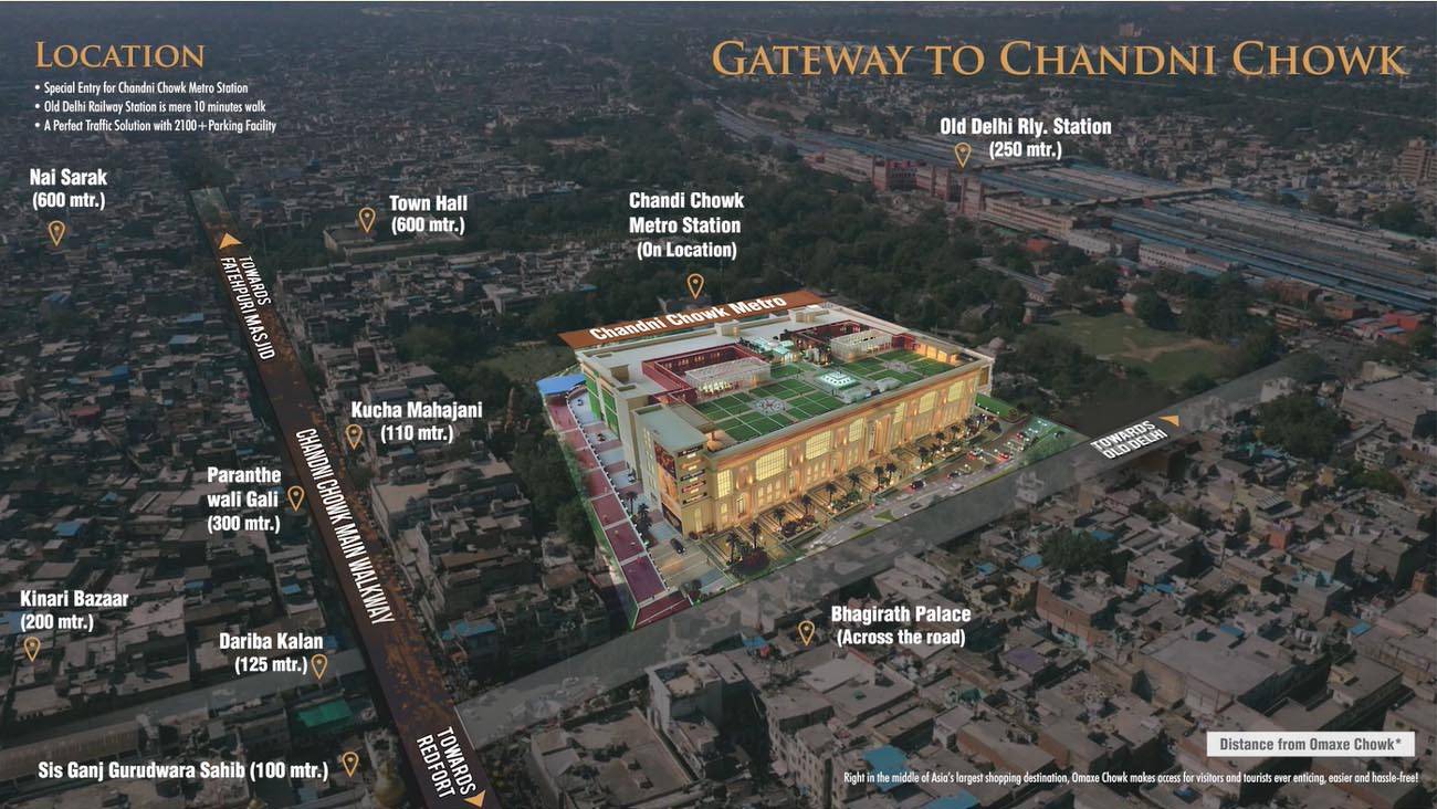 Omaxe Chandni Chowk - Location Map